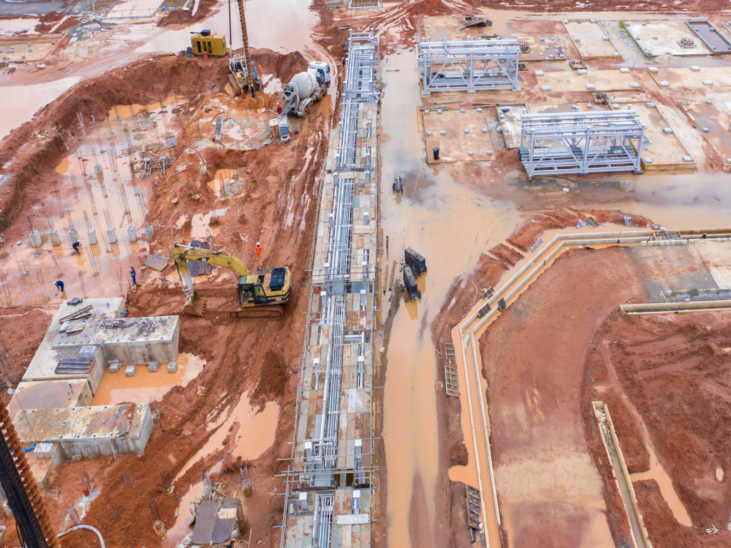 On going gas construction